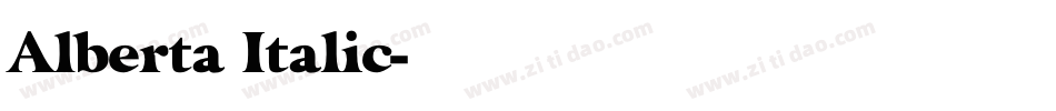 Alberta Italic字体转换